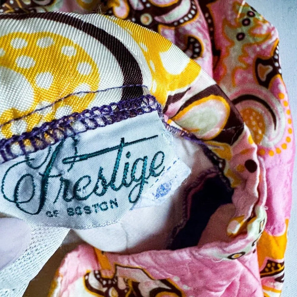 Vintage Prestige Of Boston geometric Print Colourful quileted Maxi skirt S - Picture 2 of 8